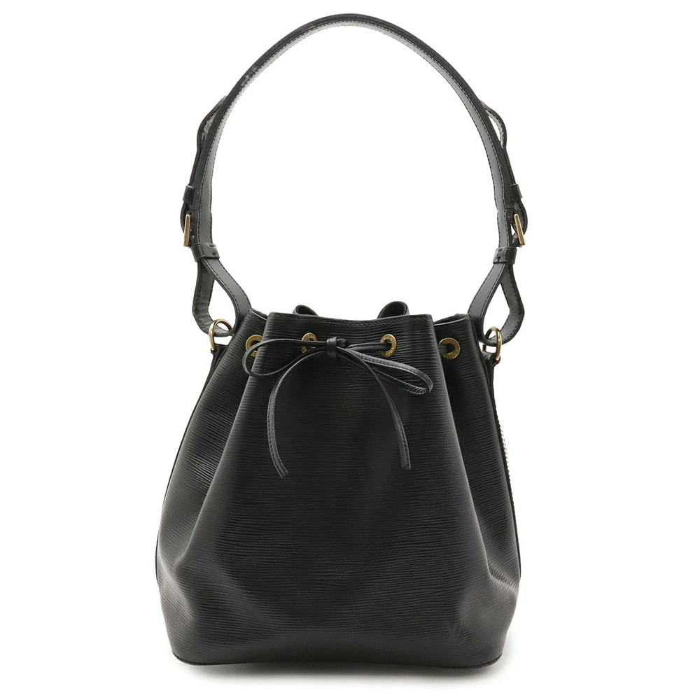 LOUIS VUITTON Epi Shoulder Bag Hobo Drawstring Noir Black
